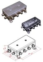 Коробка монтажная огнестойкая КМ-О (16к)-IP66-1224, 12 вводов, нержавейка КМ-О (16к)-IP66 1224нерж, 12 вводов